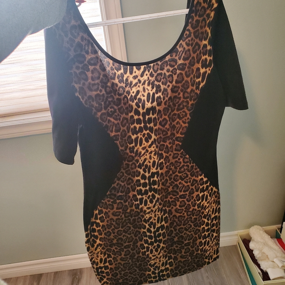 Leppard print dress